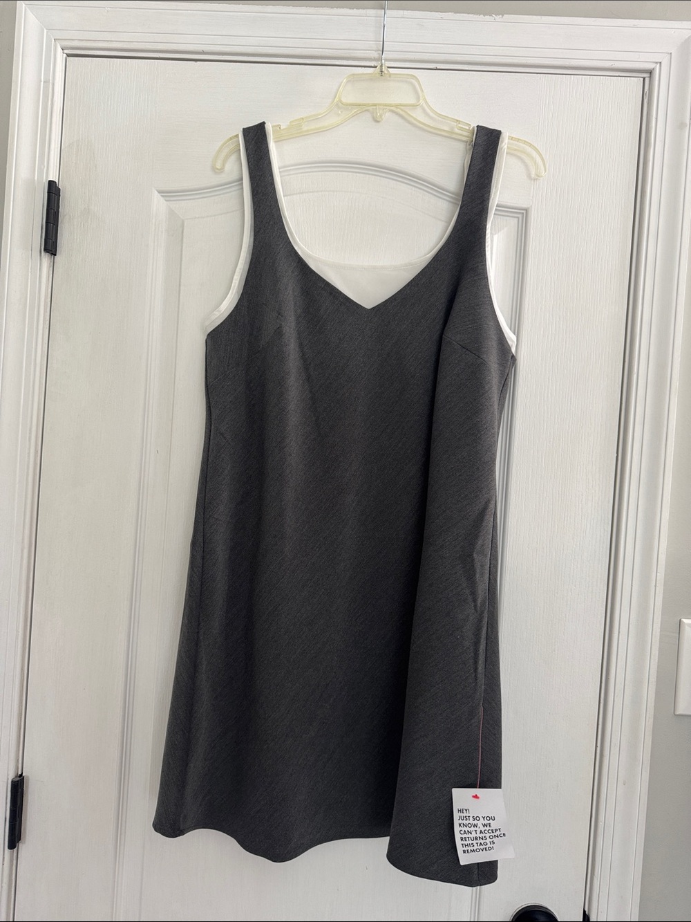 ASOS mini slip dress. Classic Gray Sleeveless V-Neck Dress - Unbranded